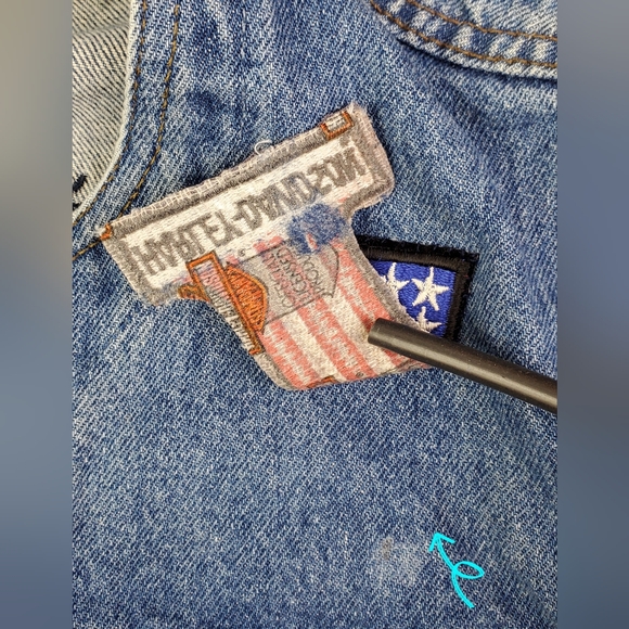 Harley Davidson VTG Womens Biker Blues Embroidered w/Patches READ - Size L - GUC - Picture 6 of 14